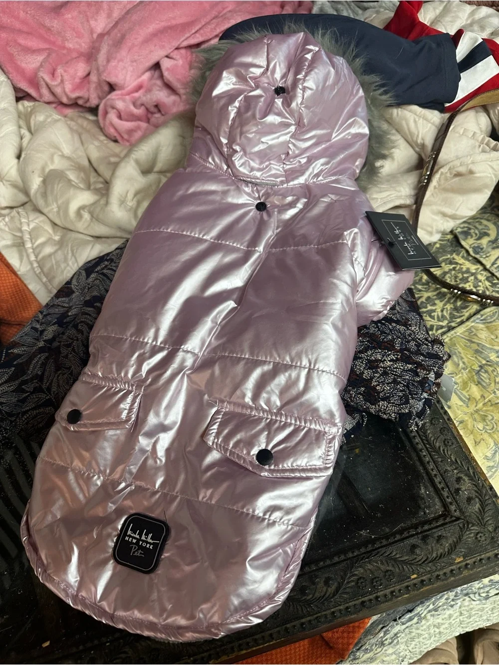 Nicole Miller shiny metallic